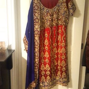 Indian Wedding Bridal Top With Dupatta